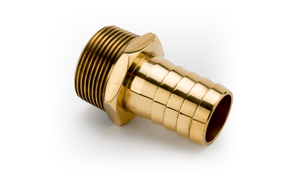 1/8 x 1/8 Brass Hose to Fixed Male Connector NPT